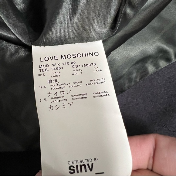 LOVE Moschino Wool / Cashmere Dress Coat - Picture 7 of 15